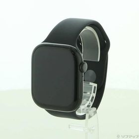 〔中古〕Apple(アップル) Apple Watch Series 10 GPS 46mm ジェットブラックアルミニウムケース ブラックスポーツバンド〔377-ud〕
