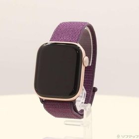 〔中古〕Apple(アップル) 〔展示品〕 Apple Watch Series 10 GPS 42mm ローズゴールドアルミニウムケース プラムスポーツループ〔377-ud〕