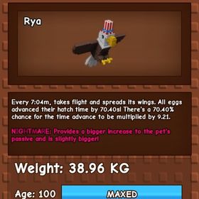 庭を成長させる ハクトウワシ 39KG | ロブロックス(ROBLOX)のアカウントデータ、RMTの販売・買取一覧