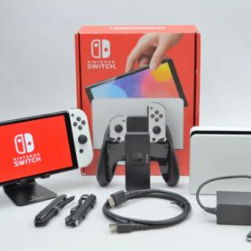 【中古】Nintendo Switch 有機ELモデル ホワイト HEG-S-KAAAA 外観ランクB