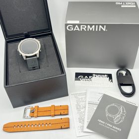 ガーミン(GARMIN)のGARMIN fenix 7 Pro Sapphire Dual Power 010-02777-82 Ti Carbon Gray/Chestnut Leather Band スマートウォッチ ガーミン フェニックス プロ デュアルパワー 本体(腕時計(デジタル))