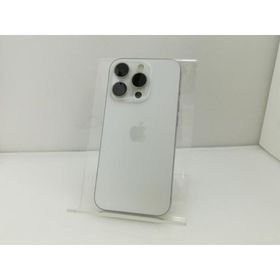 【中古】Apple 国内版 【SIMフリー】 iPhone 15 Pro 128GB ホワイトチタニウム MTU83J/A【大須アメ横】保証期間１ヶ月【ランクC】