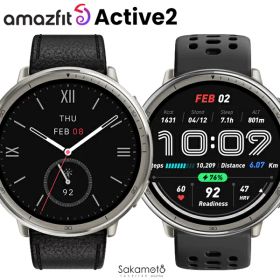 正規品 【Amazfit Active 2】 アマズフィット アクティブ2 丸型 ラウンド スマートウォッチ GPS AI音声アシスタント 健康モニタリング 心拍数 睡眠トラッキング 血中酸素 消費カロリー 着信通知 スポーツ iPhone / Android 対応 SP170073