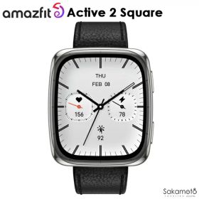正規品 【Amazfit Active 2 Spuare】 アマズフィット アクティブ2スクエア 角型 四角 スマートウォッチ GPS AI音声アシスタント 健康モニタリング 心拍数 睡眠トラッキング 血中酸素 消費カロリー 着信通知 iPhone / Android 対応 SP170075