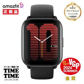 【11日26時まで最大2,000円OFFクーポン！ポイント最大47倍】Amazfit アマズフィットActive ミッドナイトブラック スマートウォッチ Alexa搭載 SP170066C178 【安心のメーカー1年保証】