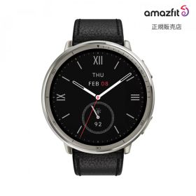 【SS限定！2人に1人100％Pバック】【アマズフィット 国内正規品】 amazfit Active 2 ブラックレザー（プレミアムバージョン） Active 2 Premium