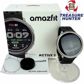 Amazfit スマートウォッチ Amazfit Active2 44mm ブラックシリコンベルト 2025年 アマズフィット 【103073458007】