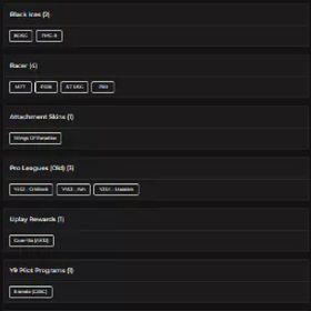 💻 pc / PSNの |🎯 LV 60 |🧊 ブラックアイス2枚 |🚗 4x レーサー |🍁 シーズン限定アイテム2枚 |🌈 chroma streaks |🌐 1x ユニバーサル |🎖️ プロリーグ3回(引退) |💎 1,935名 名声