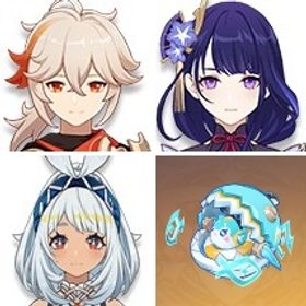 楓原万葉+夢見月瑞希+雷電将軍+風鷹剣+ディルック+モナ+サーフィンタイム+ムアラニ1凸+ジン+ディ | 原神のアカウントデータ、RMTの販売・買取一覧