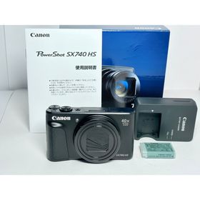 キヤノン(Canon)の元箱付き 極上品 キヤノン PowerShot SX740 HS ブラック(コンパクトデジタルカメラ)