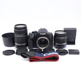 ■ほぼ新品■ CANON（キャノン） EOS Kiss X10i 18-55mm / 55-250mm Wレンズキット！高画質撮影＆幅広いズーム域をカバー！