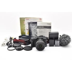 美品 Canon EOS M3 レンズ + マイクセット(ミラーレス一眼)