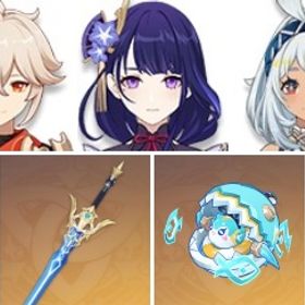 ムアラニ+サーフィンタイム+山の王の長牙+楓原万葉+天空の巻+風鷹剣+雷電将軍+蒼古なる自由への誓い | 原神のアカウントデータ、RMTの販売・買取一覧