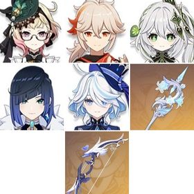 若水+ナヒーダ+モナ+ジン1凸+夜蘭+ルミドゥースの挽歌+フリーナ+エミリエ+ティナリ+楓原万葉+四 | 原神のアカウントデータ、RMTの販売・買取一覧