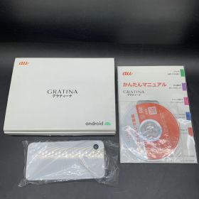 O379 保管品 auキャリア 京セラ GRATINA KYV48WA ホワイト Android スマートフォン