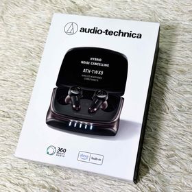 オーディオテクニカ(audio-technica)の【美品】オーディオテクニカ ワイヤレスイヤホン ATH-TWX9 ブラック 黒(ヘッドフォン/イヤフォン)