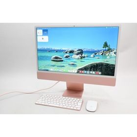 [中古]Apple iMac 24インチ 4.5K Retinaディスプレイモデル M1(8コアCPU/8コアGPU) 512GB ピンク MGPN3J/A[N]