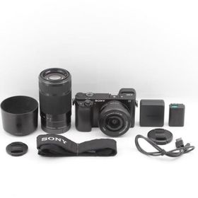 SONY ミラーレス一眼 α6000 ダブルズームレンズキット E PZ 16-50mm F3.5-5.6 OSS + E 55-210mm F4.5-6.3 OSS ブラック ILCE-6000Y B