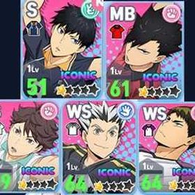 ダイヤ119000個以上＋影山＆黒尾＆牛島＆及川＆木兎＋人気アイコニック35～45体 初期垢 | ハイドリ(ハイキュー!! TOUCH THE DREAM)のアカウントデータ、RMTの販売・買取一覧