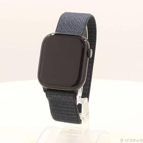 〔中古〕Apple(アップル) Apple Watch Series 10 GPS 46mm ジェットブラックアルミニウムケース インクスポーツループ〔349-ud〕