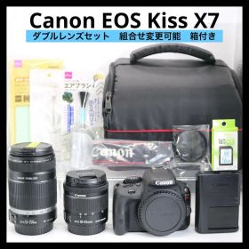 超美品 【Canon EOS Kiss X7 ダブルレンズセット】 安心保証あり