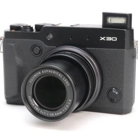 B+ (並品) FUJIFILM 富士フイルム X30 ブラック 初期不良返品対応 111-30