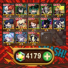 5.石4179 ヒロアカ１弾コンプ+旧アインズ+運UP70↑ | ポコダン(ポコロンダンジョンズ)のアカウントデータ、RMTの販売・買取一覧