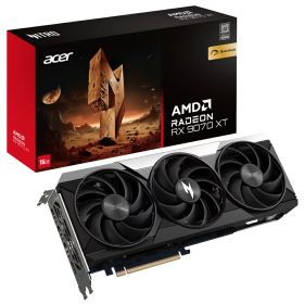 Acer グラフィックスカード Nitro Radeon RX 9070 XT OC 3.1GHz ブーストクロック PCI Express 5.0 x16 DisplayPort 2.1 x3 HDMI 2.1a x1 メモリ 16GB GDDR6 FrostBlade 4.0 ファン×3基 Nitro AN-RX9070XT-OCC