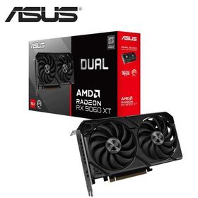 ASUS｜エイスース ASUS DUAL Radeon RX 9060 XT 16GB GDDR6 デュアルファン搭載 グラフィックボード DUAL-RX9060XT-16G 返品種別B