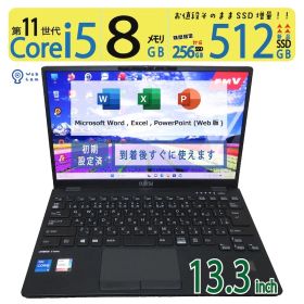 【2in1タッチパネル・高速11世代CPU】◆ FUJITSU LIFEBOOK U9311/F / 13.3型 / i5-1145G7 /新SSD 512GB / 8GB / win11 / ms Office