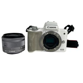Canon PC2328 EOS Kiss M ミラーレス一眼レフ EF-M 15-45mm IS STM レンズキット キャノン 中古 Y10578807