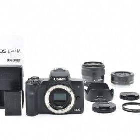 ★極上品★キヤノン Canon EOS Kiss M ダブルレンズ EF-M 15-45mm F3.5-6.3 / 22mm F2 STM ★ T56＃4836