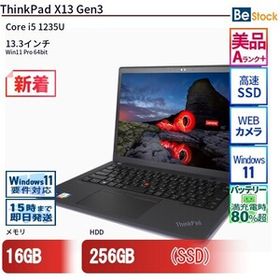 中古 ノートパソコン Lenovo レノボ ThinkPad X13 Gen3 21BQS0P000 Core i5 メモリ：16GB 6ヶ月保証