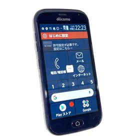 中古 FCNT らくらくスマートフォン 32GB ネイビー F-42A docomo ※SIMトレイ欠品
