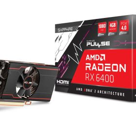 Sapphire PULSE Radeon RX 6400 GAMING 4GB グラフィックスボード 11315-01-20G VD8084 ブラック