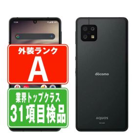 【中古】 SH-54B AQUOS sense6 ブラック Aランク SIMフリー 本体 ドコモ スマホ シャープ 【あす楽】 【保証あり】 【送料無料】 sh54bbk8mtm