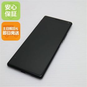 ソニー(SONY)の新品同様 SOV42 ブラック スマホ 白ロム M888(スマートフォン本体)