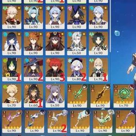 【5神】☆5x39 鍾離 雷電2凸+餅 ナヒーダ1凸+餅 フリーナ+餅 万葉 夜蘭 ヌヴィレット | 原神のアカウントデータ、RMTの販売・買取一覧