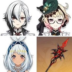 ティナリ+モナ+エミリエ+赤月のシルエット+ムアラニ+ジン+アルレッキーノ2凸+風鷹剣+夢見月瑞希+ | 原神のアカウントデータ、RMTの販売・買取一覧