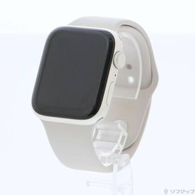 〔中古〕Apple(アップル) Apple Watch SE 第2世代 GPS 44mm スターライトアルミニウムケース スターライトスポーツバンド〔377-ud〕
