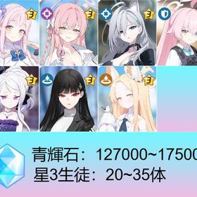 即时対応🥨【画像の7体所持】🥨石垢 | ブルアカ(ブルーアーカイブ)のアカウントデータ、RMTの販売・買取一覧