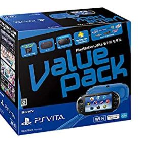 【中古】「非常に良い」PlayStation Vita Value Pack Wi-Fiモデル ブルー/ブラック（メーカー生産終了）