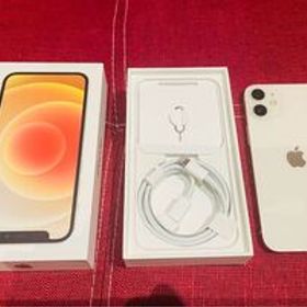 美品 iPhone12 mini 64GB ホワイト SIMフリー 元箱付き 充電ケーブル付き ジャンク