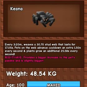 デカペ 庭を成長させる ナイトメア変異付き46KG蜘蛛 | ロブロックス(ROBLOX)のアカウントデータ、RMTの販売・買取一覧