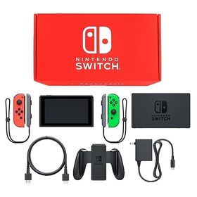 Nintendo Switch本体 カラーカスタマイズ [2019年8月モデル]/Joy-Con(L)ネオンレッド(R)ネオングリーン/Joy-Conストラップ：グレー ニンテンドースイッチハード