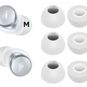 新品 装着感向上 フィット感 遮音性 Case 【Mサイズ the in Fit 記憶フォームイヤーチップ ウレタン製イヤーピース 3ペア X10用 Sport Soundcore Soundcore Soundcore ホワイト】 A40用 Space Pr