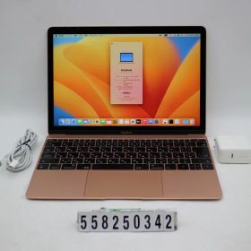 Apple MacBook 12in 2017 A1534 ローズゴールド Core m3 7Y32 1.2GHz/8GB/256GB(SSD)/12W/WQXGA(2304x1440) 画面黄ばみあり【中古】【20251112】