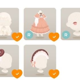 アイテム8点 ロリィタホワイトロング1点＋クラフトアレンジヘア1点＋他6点 | リヴリーアイランドのアイテム、RMTの販売・買取一覧