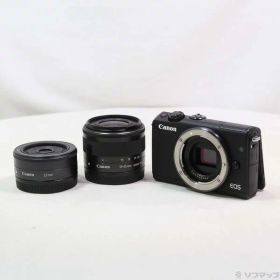 【中古】Canon(キヤノン) ミラーレス一眼カメラ EOS M100ブラック・ダブル レンズキット 【276-ud】