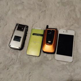 iphone 4 ホワイトとフィーチャーフォンセット まとめ売り